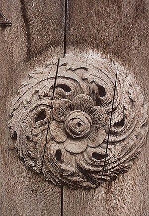Dřevěné kostelní dveře - Javorník 